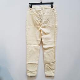 NWT Womens Yellow Button Fly Pockets Stretch Denim Skinny Leg Jeans Size 2 alternative image
