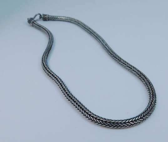Artisan BA Suarti Sterling Silver Byzantine Chain Necklace 89.3g image number 3