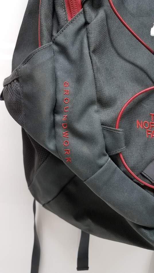 The North Face Groundwork Backpack - Grey/Red image number 2