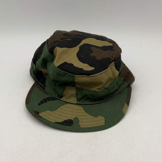 Woodland Mens Multicolor Camouflage US Army Kepi Cap Size 7.12 image number 1