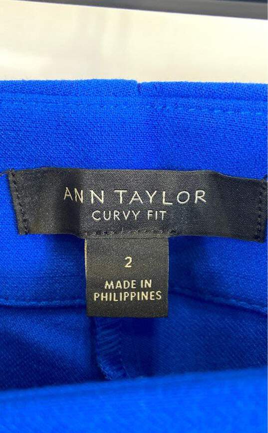 Ann Taylor Women Blue High Rise Pants Sz 2 image number 3