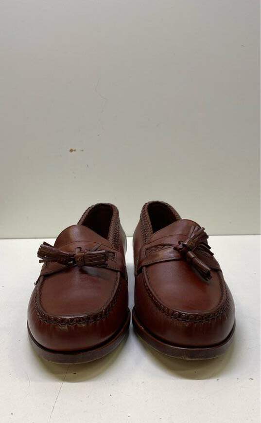Allen Edmonds Brown Leather Maxfield Tassel Loafers Men's Size 11.5 image number 2