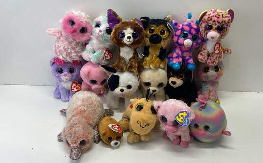 Ty Beanie Boos Lot Of 17 Plush Toys image number 1