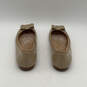 Womens Beige Leather Almond Toe Slip On Classic Ballet Flats Size 7.5 image number 2