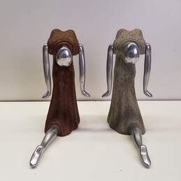 Concrete Plaster and Stainless Steel Ballerina Sculptures Set of 2 alternative image