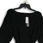 NWT Lane Bryant Womens Black Long Sleeve Tie Waist Sweater Dress Size 18/20 image number 3