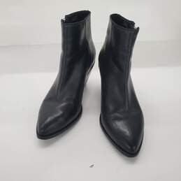 Frye Women's Lila Black Leather Side Zip Moto Booties Size 7.5 alternative image