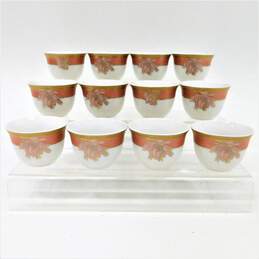 Royalty Fine Porcelain China Gold Plated Cawa Cup Set of 12 alternative image