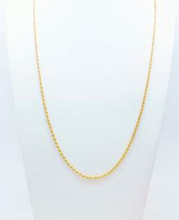 14K Yellow Gold 24 inch French Rope Chain Necklace 13.6g