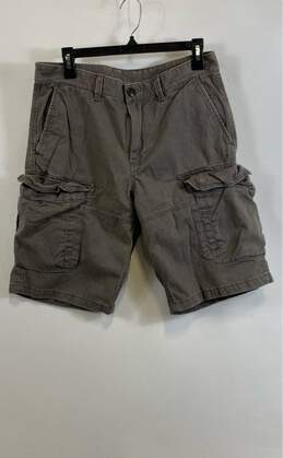 Armani Exchange Mens Brown Flat Front Button Pockets Cargo Shorts Size 31