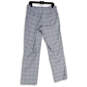 Mens Gray White Plaid Flat Front Straight Leg Chino Pants Size 32X32 image number 2