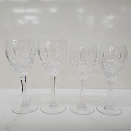 Bundle of 6 Floral Etched 5.5 Crystal Drinking Glasses