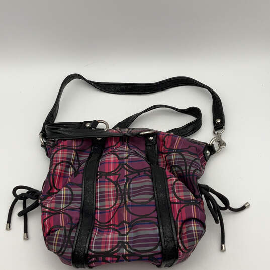 Womens Multicolor Plaid Adjustable Strap Inner Pocket Zipper Crossbody Bag image number 2