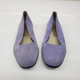 Vintage Salvatore Ferragamo Women's Periwinkle Suede Ballet Flats Size 5.5 w/COA