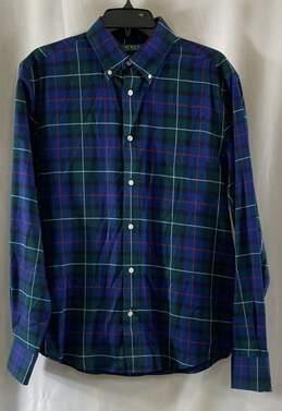 Lauren Ralph Lauren Mens Multicolor Plaid Regular Fit Button-Down Shirt Size M