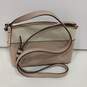 Womens Tan Ivory Pebble Leather Zip Inner Divider Shoulder Crossbody Bag image number 2