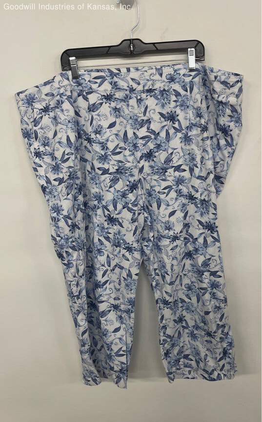 cj banks Blue Floral Pants - Size 3X image number 1