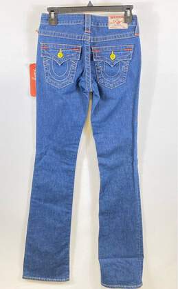 NWT True Religion Womens Blue Low Rise 5 Pocket Denim Bootcut Jeans Size 25 alternative image