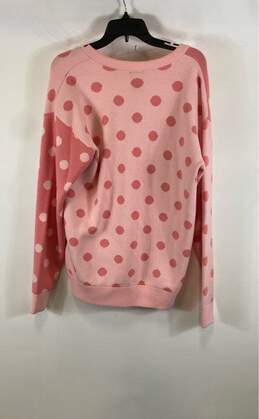 NWT Disney Womens Pink Polka Dot Button Front Cardigan Sweater Size Small alternative image