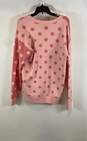 NWT Disney Womens Pink Polka Dot Button Front Cardigan Sweater Size Small image number 2