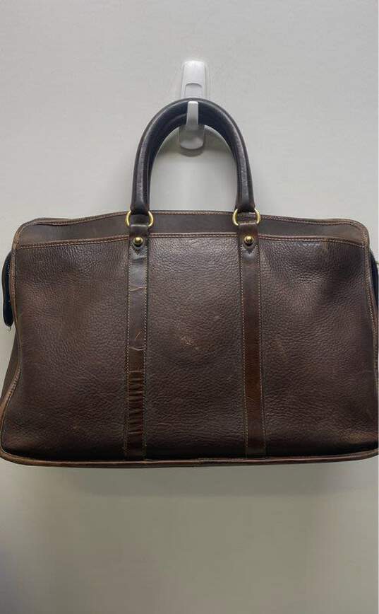 Vintage Cole Haan Brown Leather Briefcase image number 1