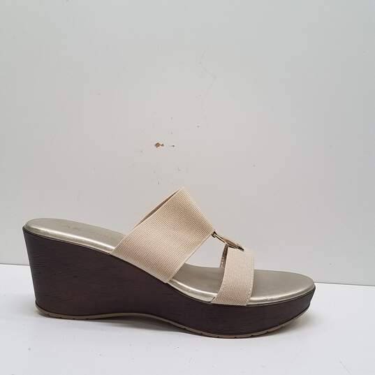 Anne Klein Hermina Light Sand  Brown Wedge Sandals  Size 10 image number 1