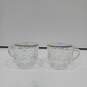 Pair Federal Clear Iridescent Carnival Glass Handled Cups image number 1