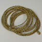 Designer Stella & Dot Gold-Tone Multi Strand Wire Beaded Wrap Bracelet image number 3