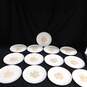 Bundle of 13 Homer Laughlin Golden Wheat White Ceramic Plates w/Gold Tone Trim image number 1