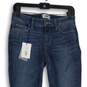 NWT Paige Womens Blue Denim Distressed 5-Pocket Design Skinny Leg Jeans Size 28 image number 3