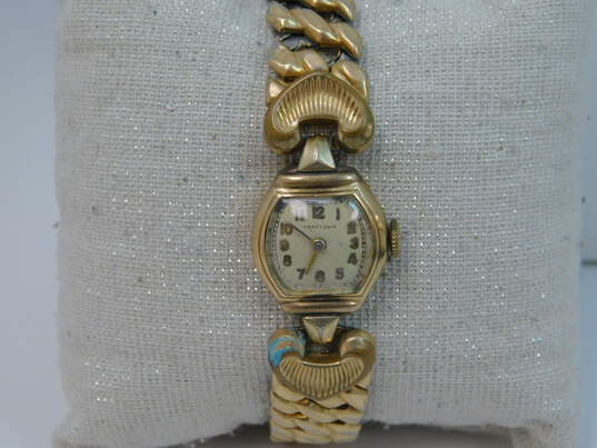 Ladies Vintage Gold Filled Yorktown 9 Jewels Swiss Wrist Watch 25.5g image number 3