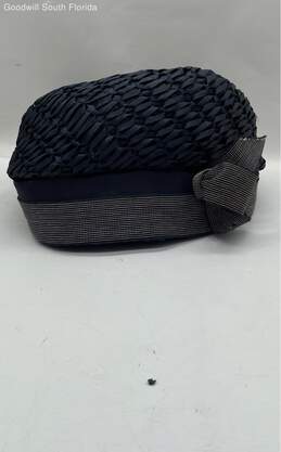 Coronet Womens Navy Blue Straw Woven Cloche Hat