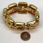Designer J. Crew Gold-Tone Fashionable Large Link Chain Bracelet image number 2