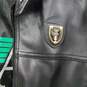 Armani Collezioni Black Faux Leather Jacket Size XL image number 3