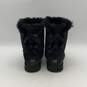 Ugg Womens Bailey Bow II 1002954 Black Fur Round Toe Winter Boots Size 7 image number 4