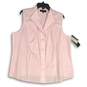 NWT Jones New York Womens Pink Sleeveless Button Front Blouse Top Size 18W image number 1