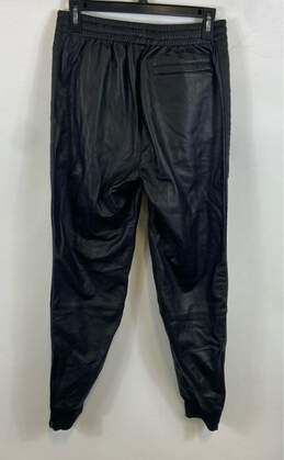 NWT Kappa Womens Black Leather Elastic Waist High Rise Track Pants Size Medium alternative image