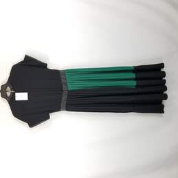 A.L.C. Women Black/Green Midi Dress 6 NWT alternative image