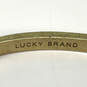 Designer Lucky Brand Two-Tone Multicolor Rhinestone Hook Bangle Bracelet image number 4