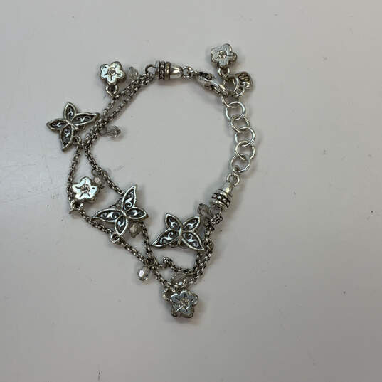 Designer Brighton Silver-Tone Lobster Clasp Butterfly Charm Chain Bracelet image number 2