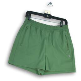 Sweaty Betty Womens Green Elastic Waist Zip Pocket Sweat Shorts Size M