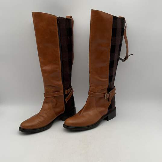 Charles David Womens Pirella Brown Burgundy Side Zip Riding Tall Boots Size 6.5 image number 2