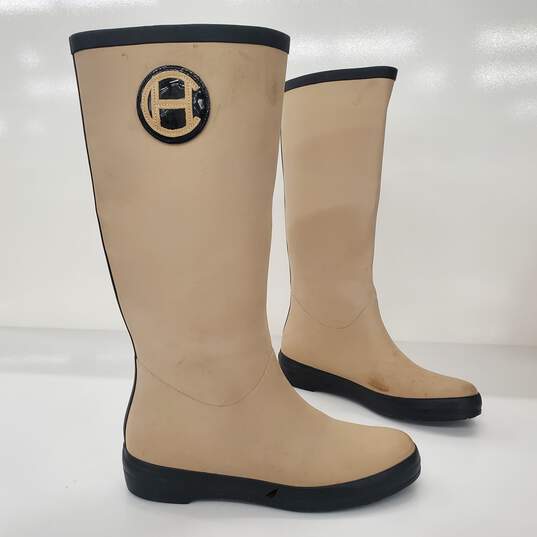 Cole Haan Women's Beige Mid Calf Waterproof Rain Boots Size 8B image number 1