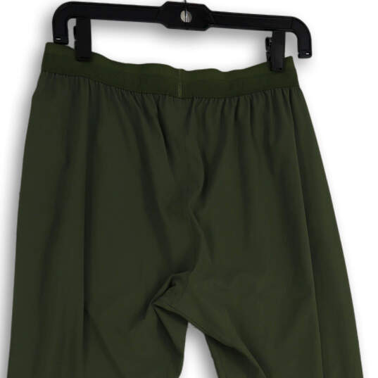 Womens Green Elastic Waist Pockets Tapered Leg Activewear Jogger Pants Sz M image number 3