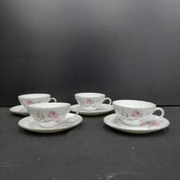 8pc Kyoto Summer Rose 1459 China Tea Cups and Saucers alternative image