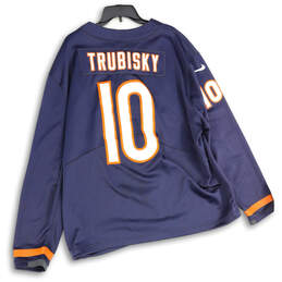 Mens Blue Orange Chicago Bears Mitchell Trubisky #10 NFL Jersey Size 3XL alternative image