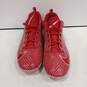 Men's Red Nike Cleats Size 12 image number 1