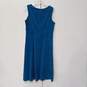 Hanna Andersson Women's Blue Cotton Sleeveless Round Neck Midi Dress Size 10 image number 2