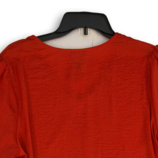 NWT Cabi Womens Orange V-Neck 3/4 Sleeve Pullover Blouse Top Size Large image number 4