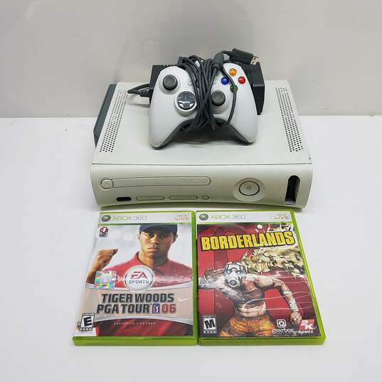 Microsoft Xbox 360 Fat 20GB Console Bundle Controller & Games #3 image number 1
